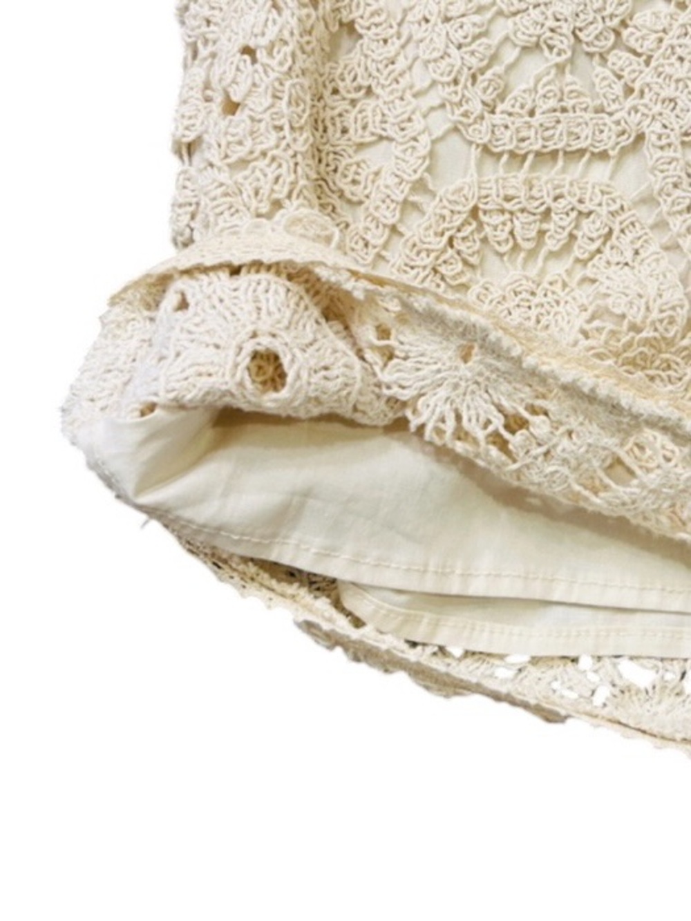 Lucky & Blessed Beige Crochet Lined Boot Cut Pull On Pants Side Zipper Large - Picture 5 of 10